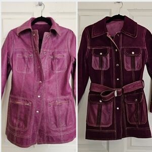 Reversible leather/suede jacket